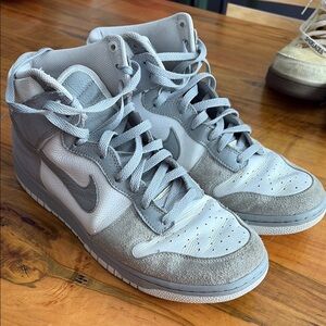 Nike Jordan Gray and White High-Top Sneakers. Size 12